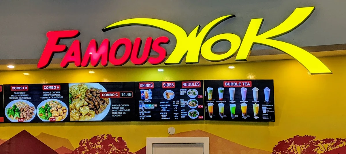 Menu, Famous Wok
