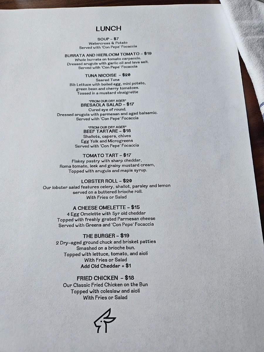 Menu, March Hare