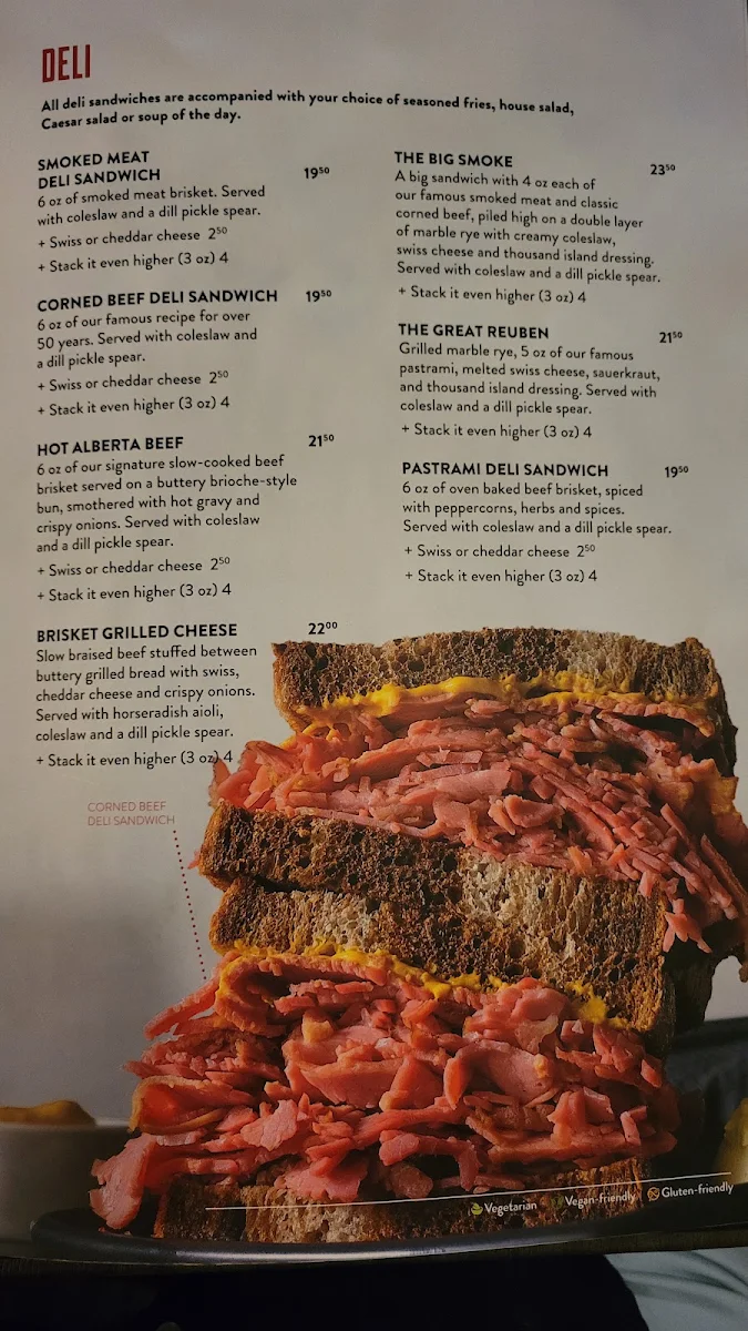 Menu, Pickle Barrel
