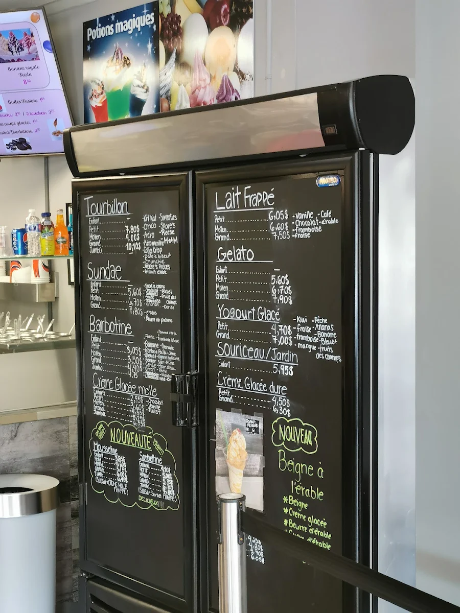 Menu, O' Sommet Glacé