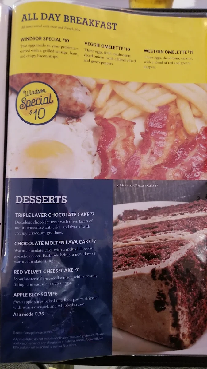 Menu, The Royal Windsor Pub & Eatery