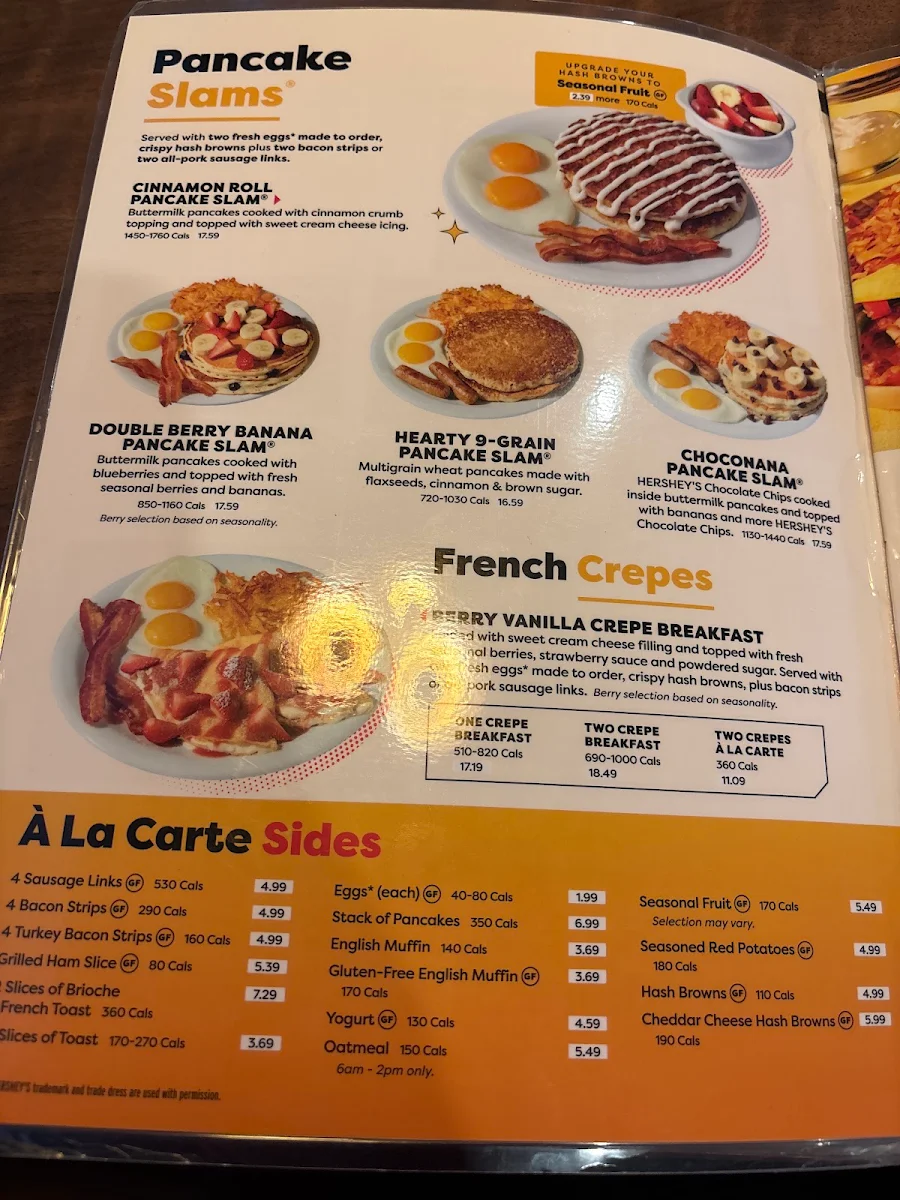 Menu, Denny's Restaurant Okotoks