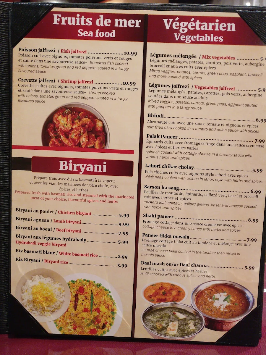 Menu, Salateen Restaurant