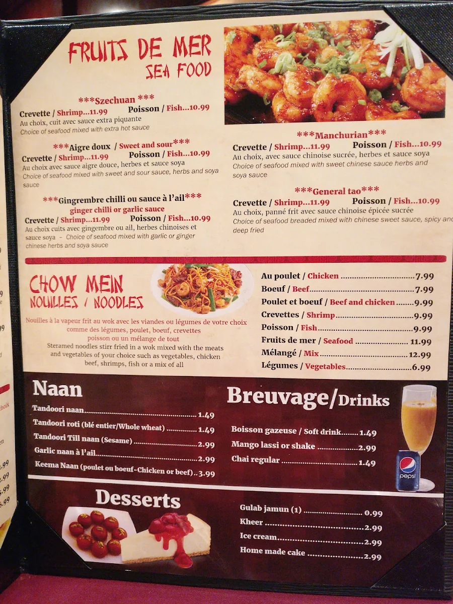 Menu, Salateen Restaurant