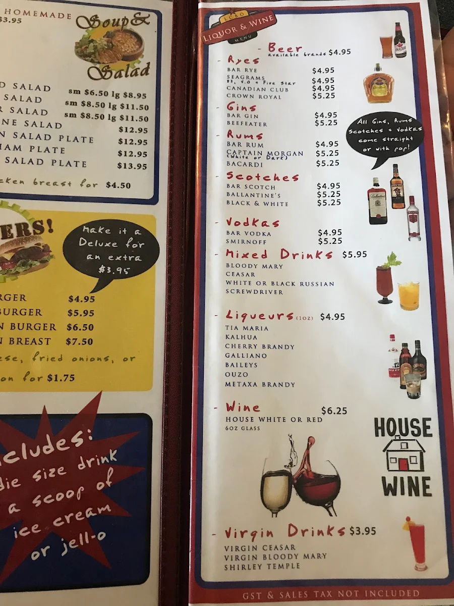 Menu, Corunna Breakfast Co
