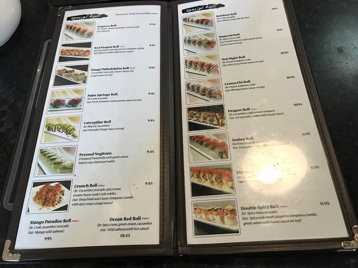Menu, Oak Bay Bon Sushi