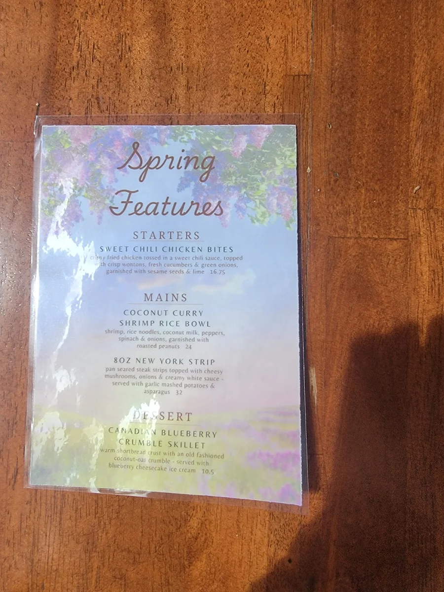 Menu, The Hideout