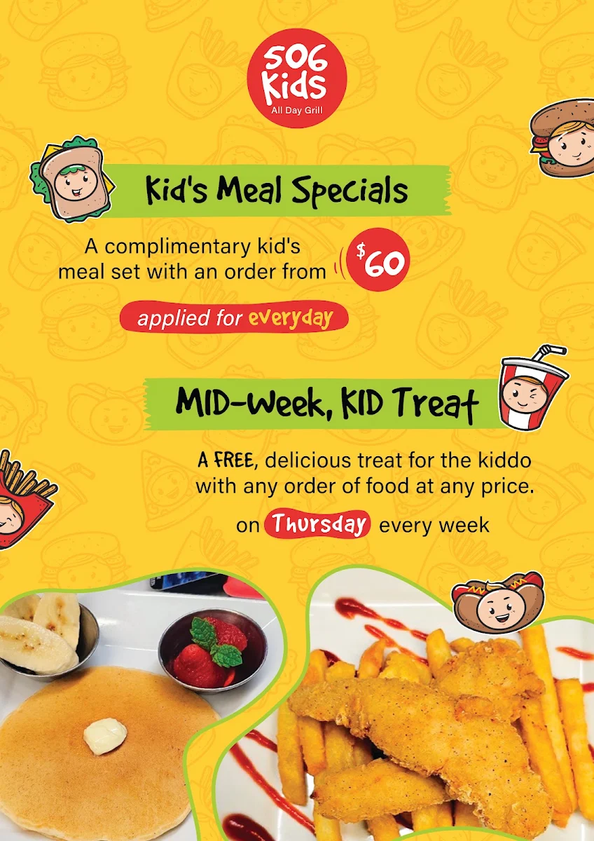 Menu, 506 All Day Grill
