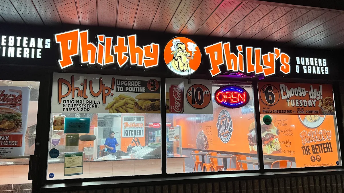 Menu, Philthy Phillys Brampton