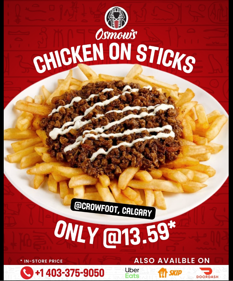 Menu, Osmow's Shawarma