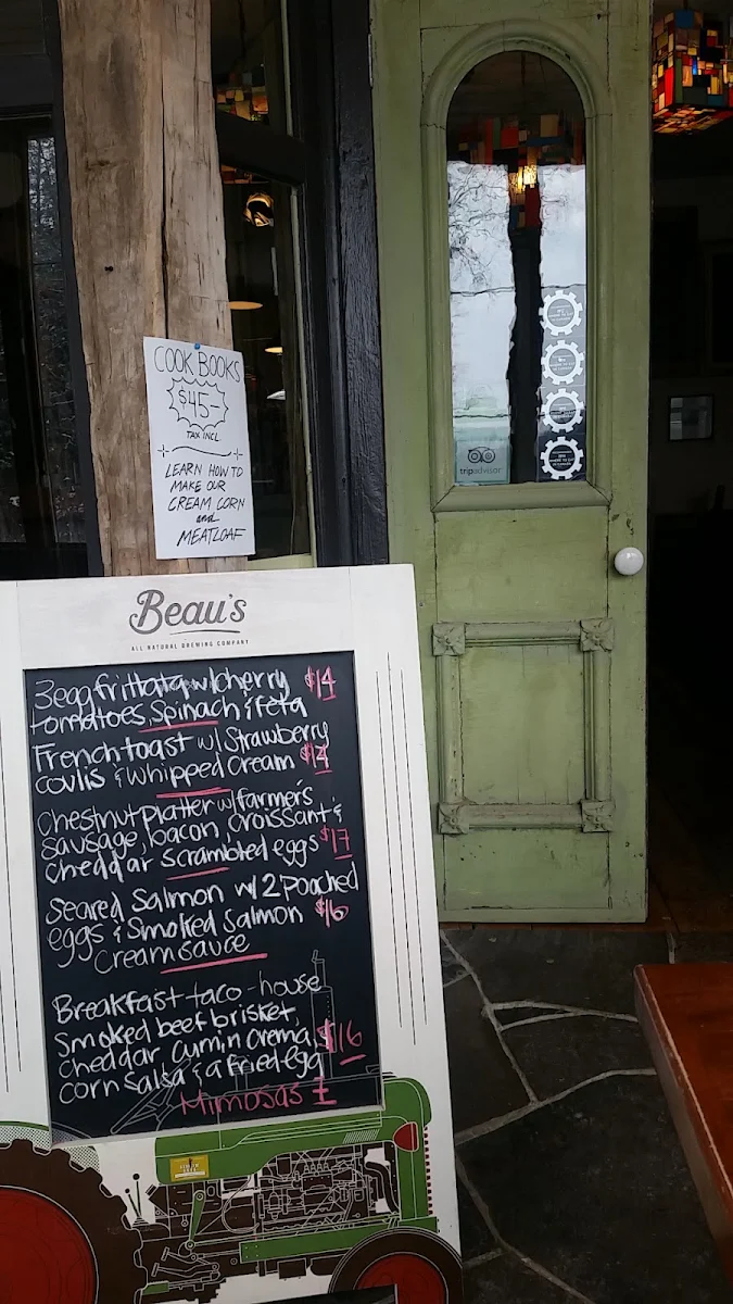 Menu, The Flying Chestnut Kitchen