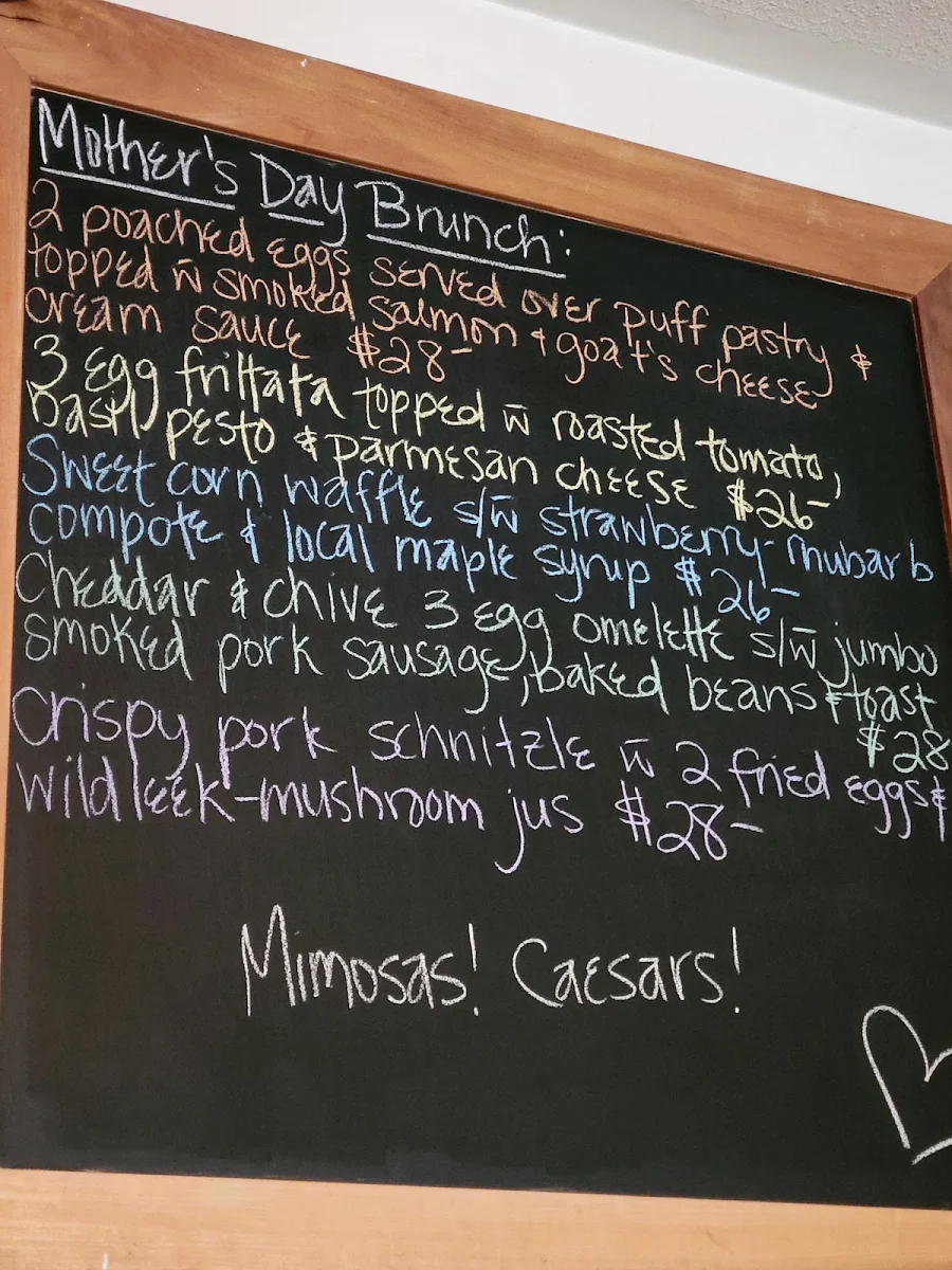 Menu, The Flying Chestnut Kitchen