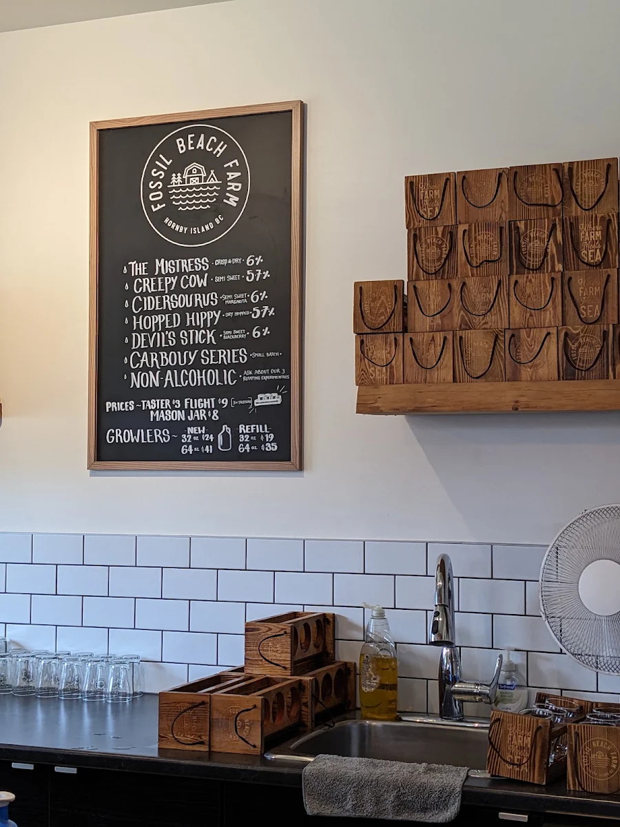 Menu, Fossil Beach Farm