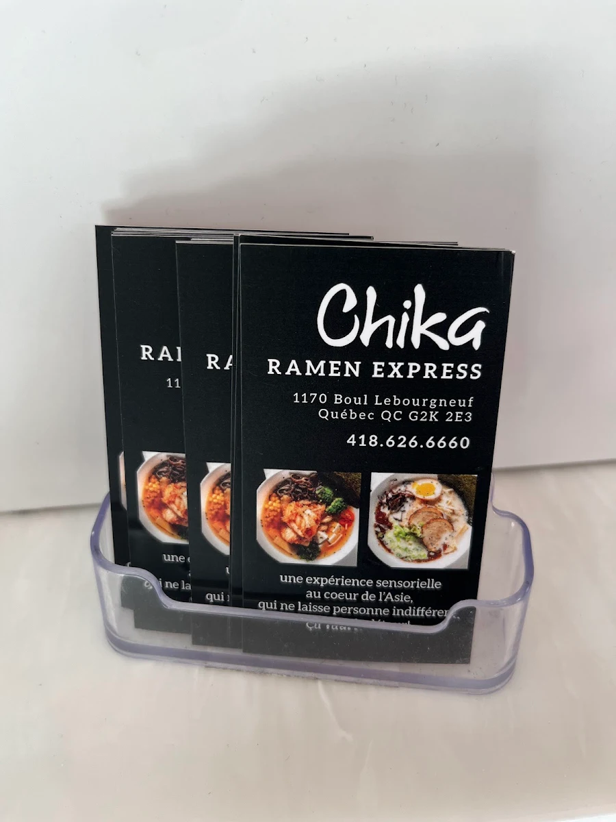 Menu, Chika Ramen Express