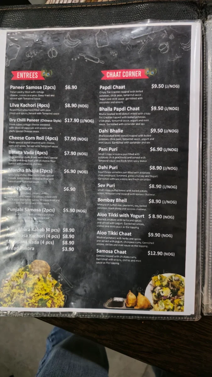 Menu, Savariya - Pure Vegetarian Eatery