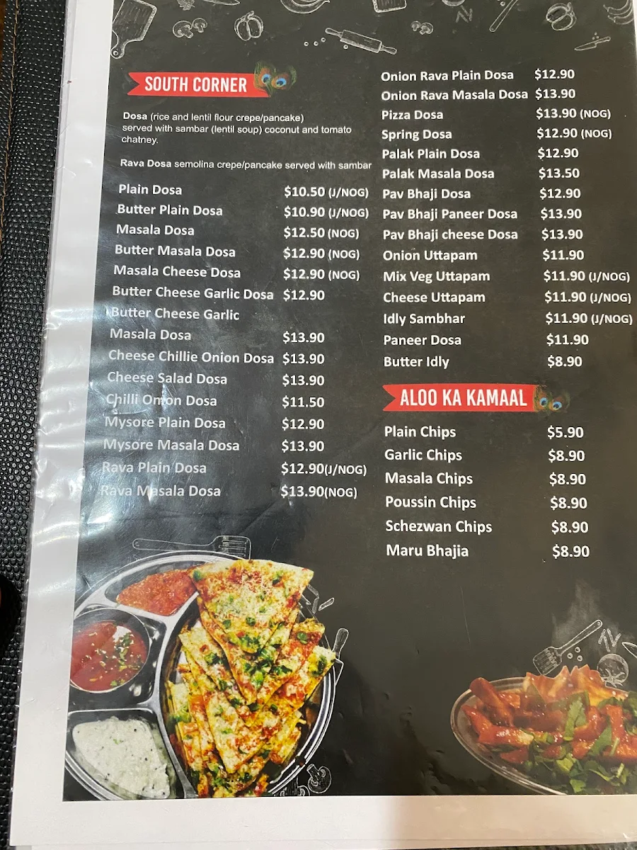 Menu, Savariya - Pure Vegetarian Eatery