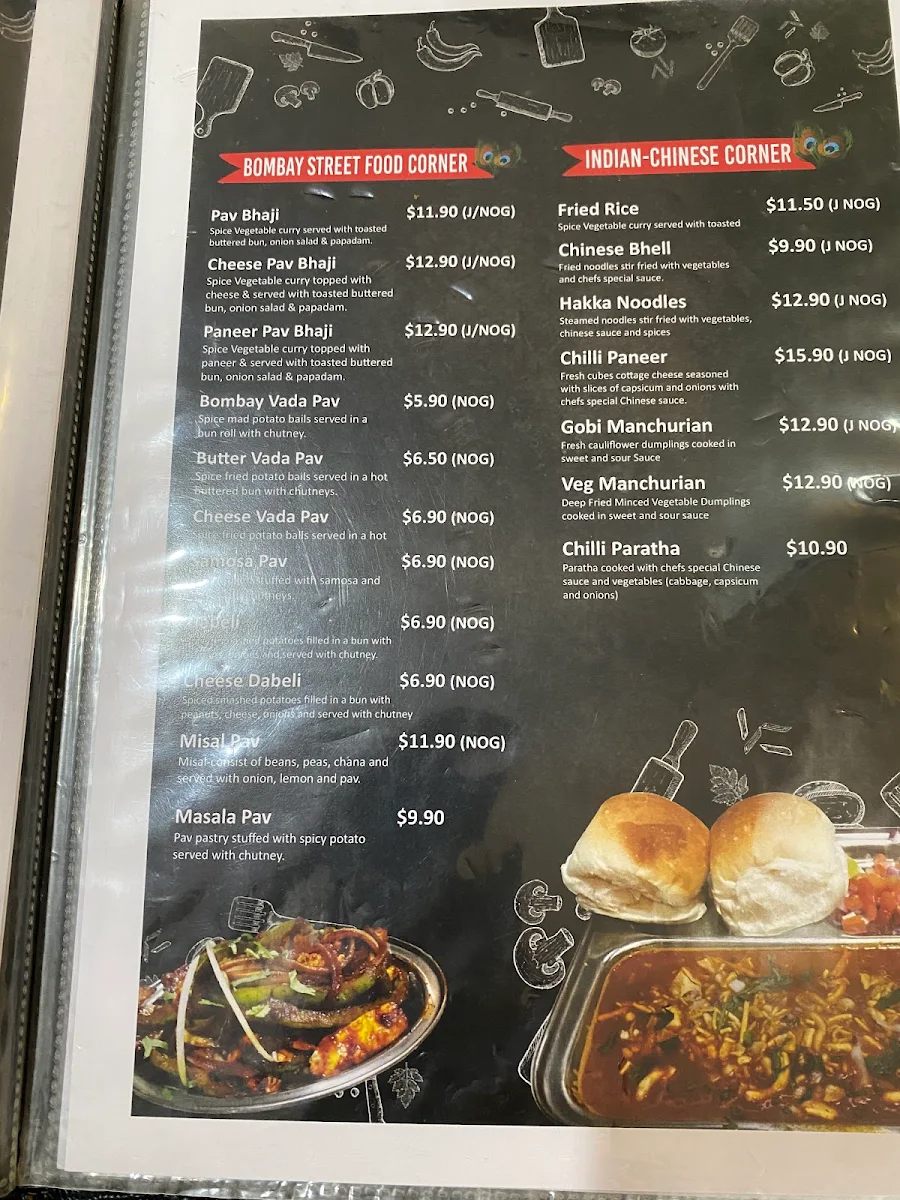 Menu, Savariya - Pure Vegetarian Eatery