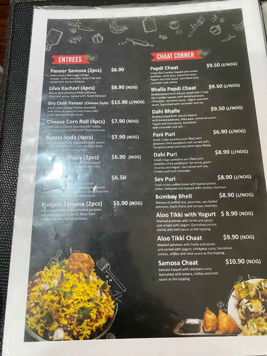 Menu, Savariya - Pure Vegetarian Eatery