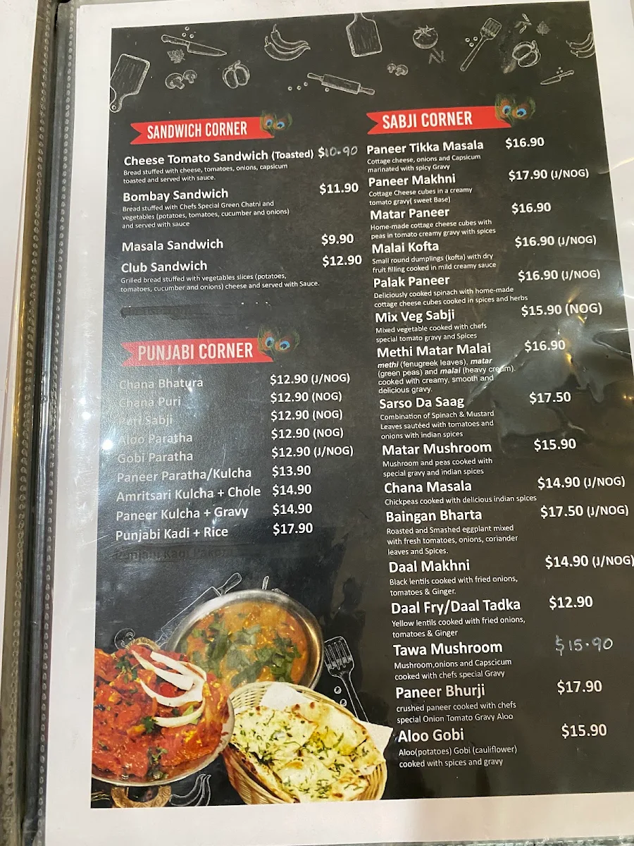 Menu, Savariya - Pure Vegetarian Eatery