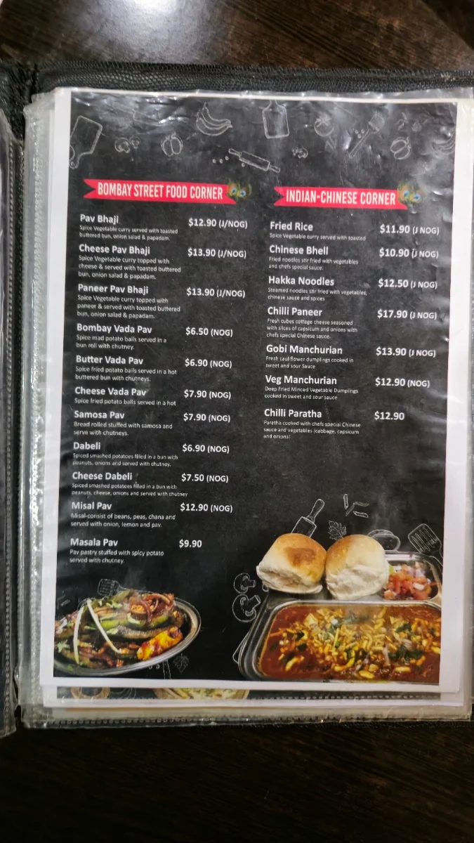Menu, Savariya - Pure Vegetarian Eatery