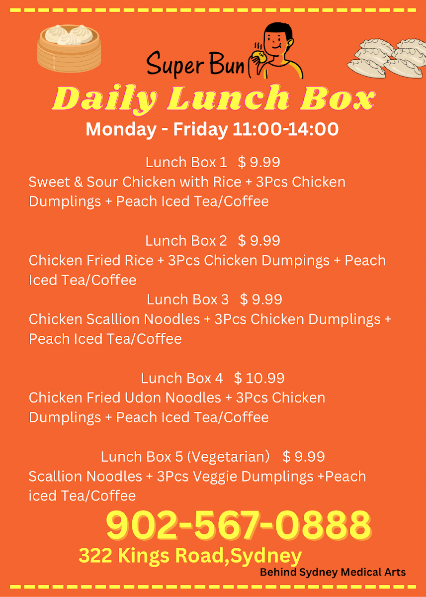 Menu, Super Bun