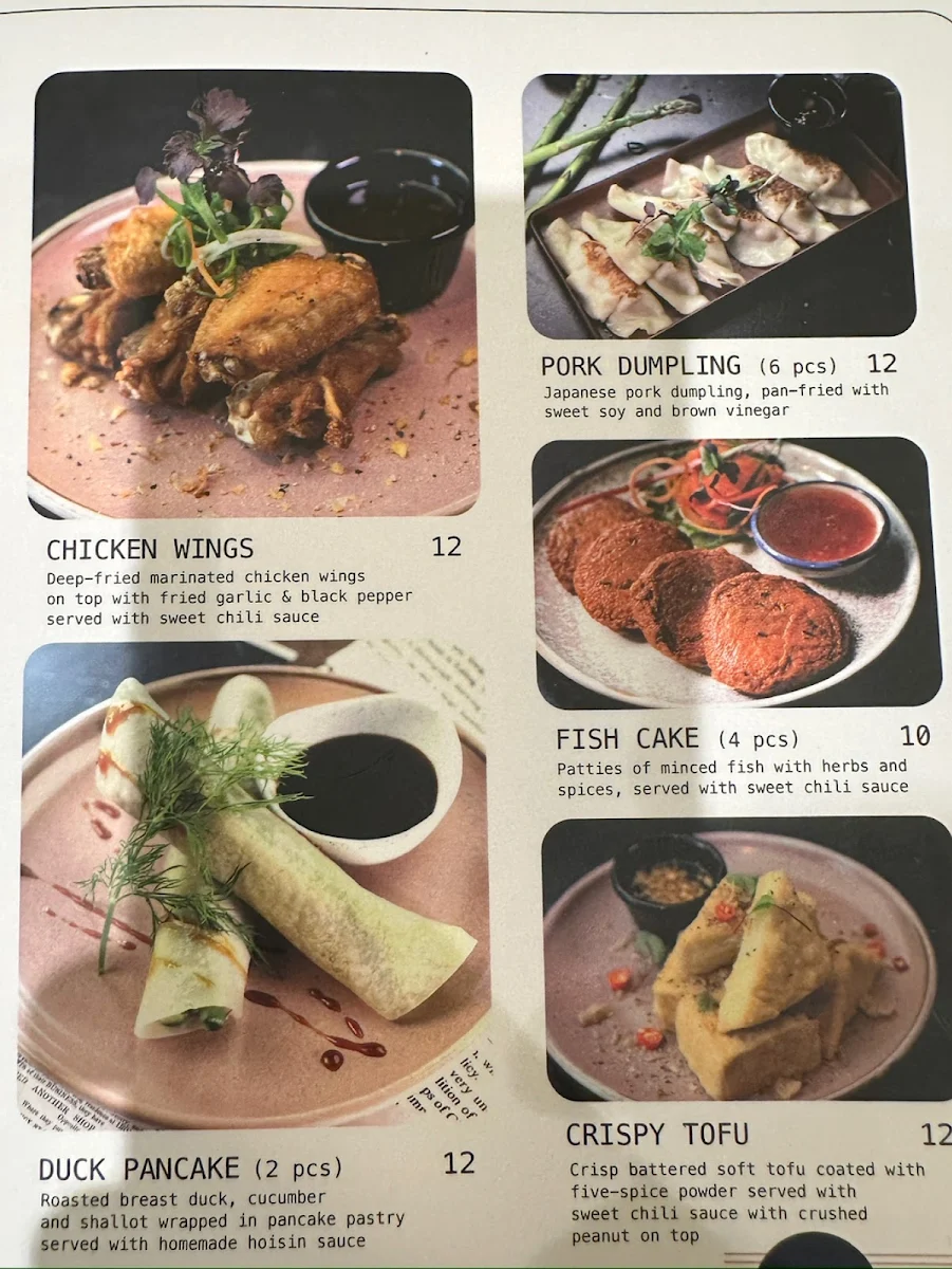 Menu, Sabiang Thai Tallawong