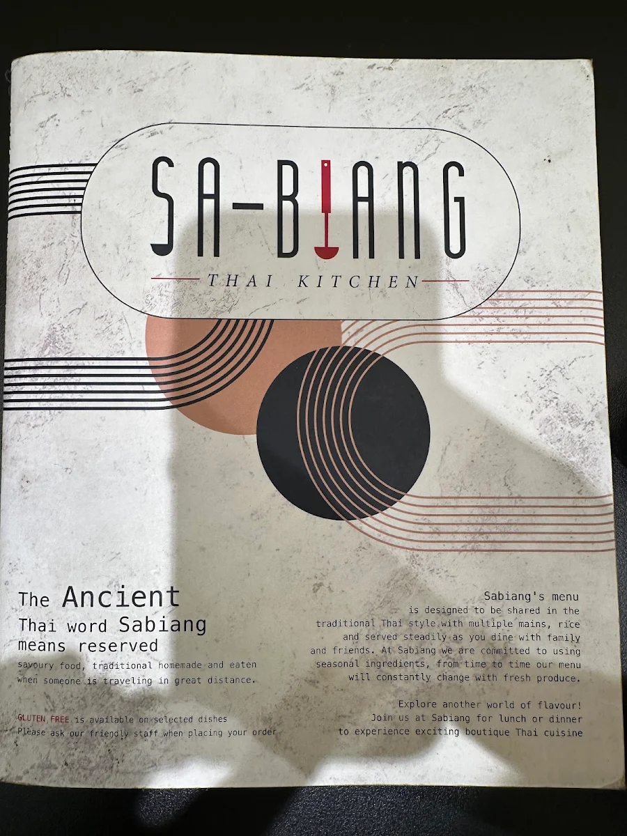 Menu, Sabiang Thai Tallawong