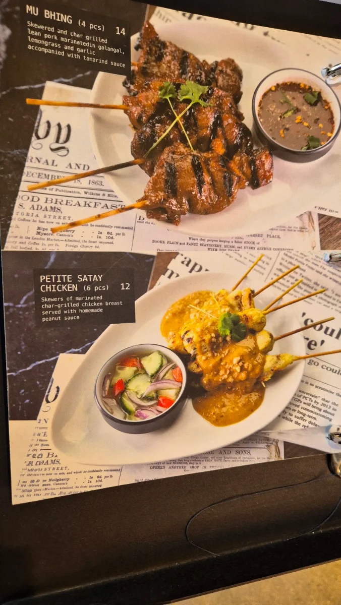 Menu, Sabiang Thai Tallawong