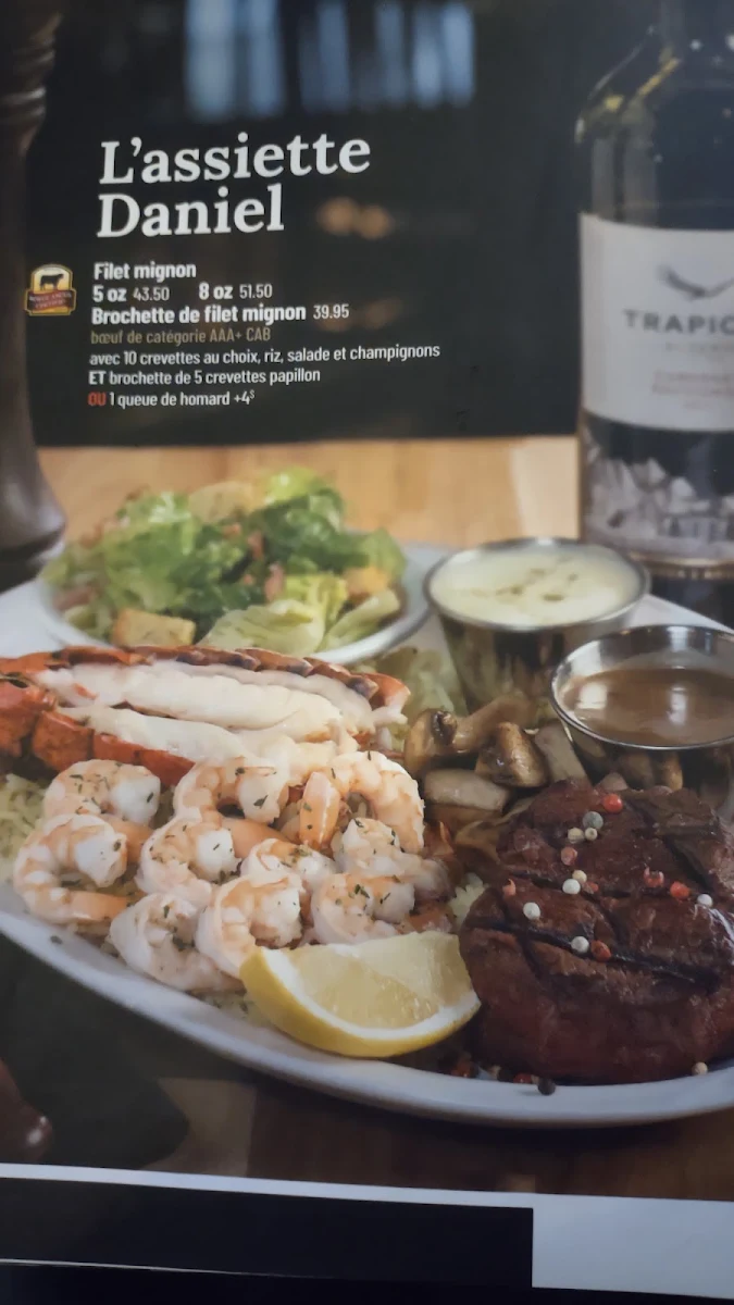 Menu, Brasserie Daniel Lapointe Victoriaville