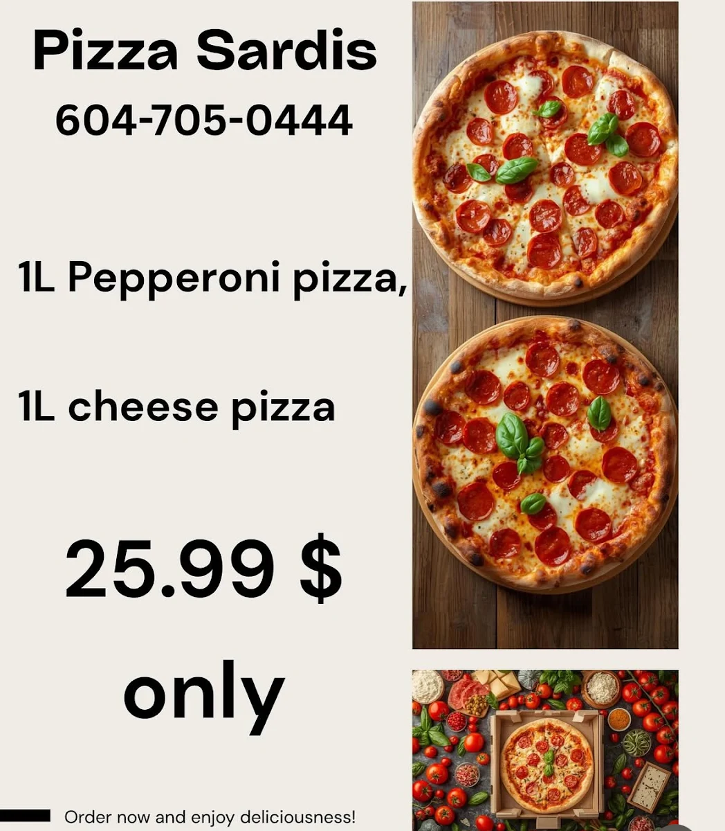 Menu, PIZZA SARDIS