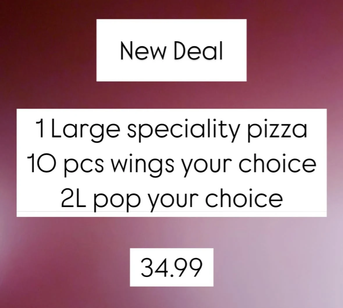 Menu, PIZZA SARDIS