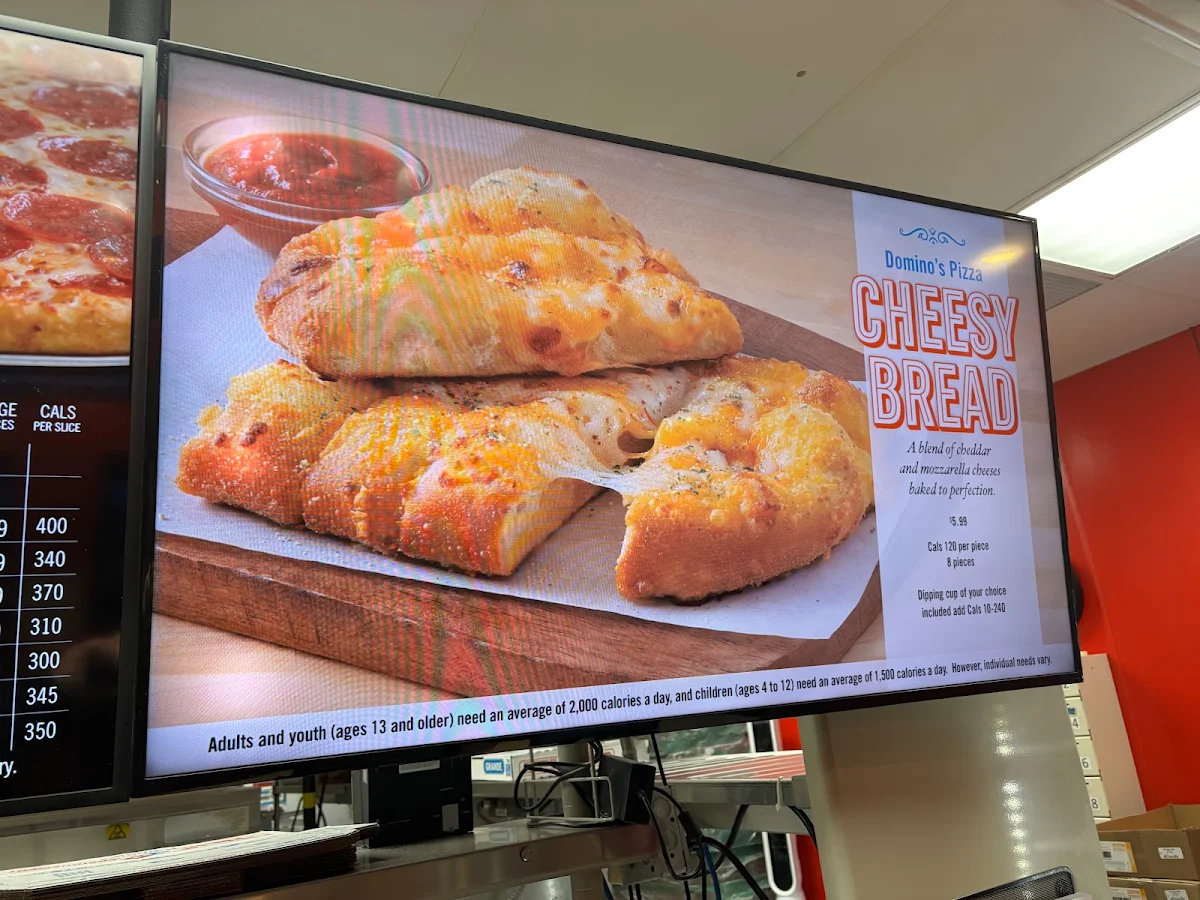 Menu, Domino's Pizza