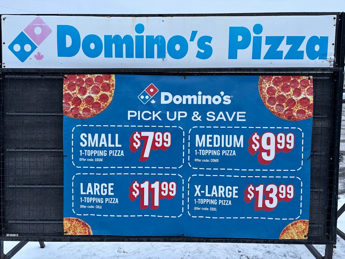 Menu, Domino's Pizza