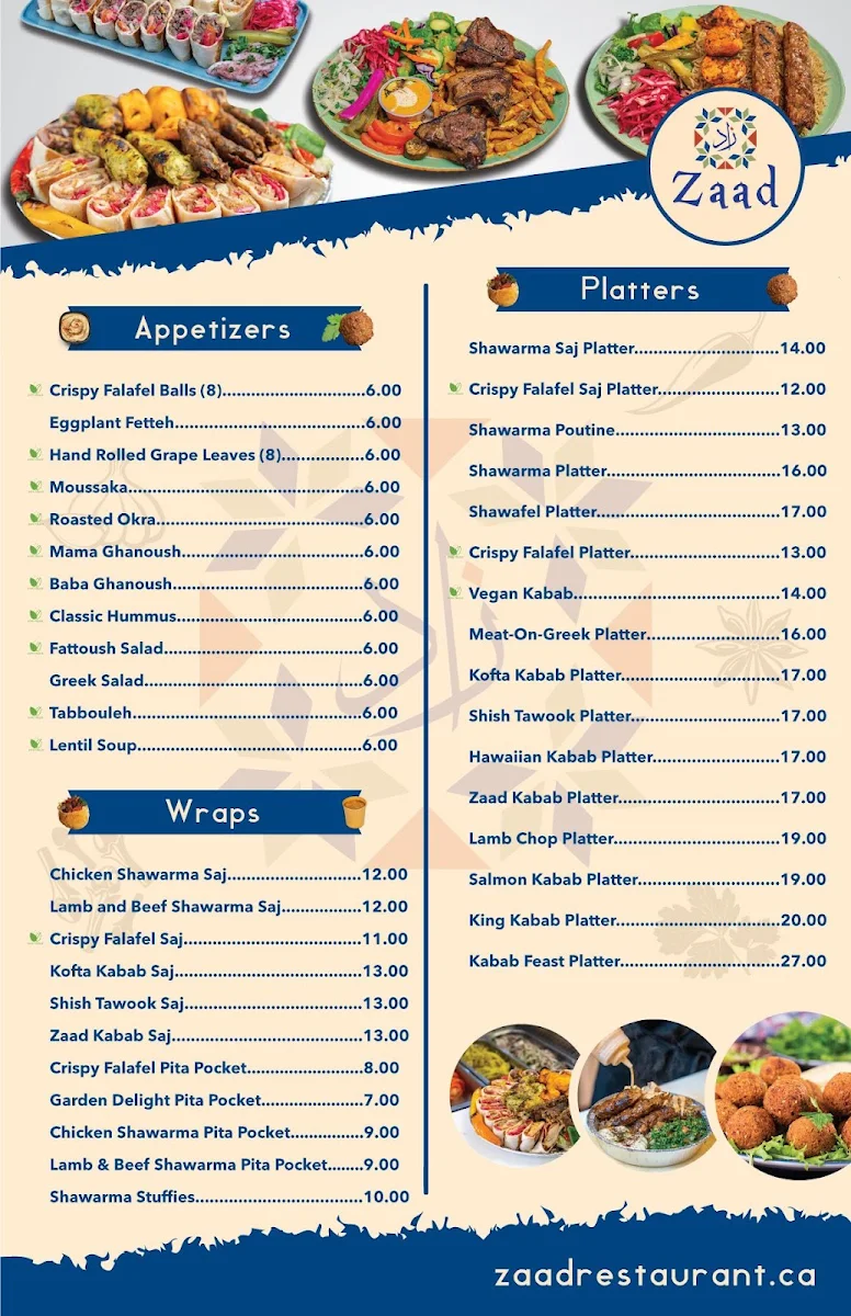 Menu, Zaad