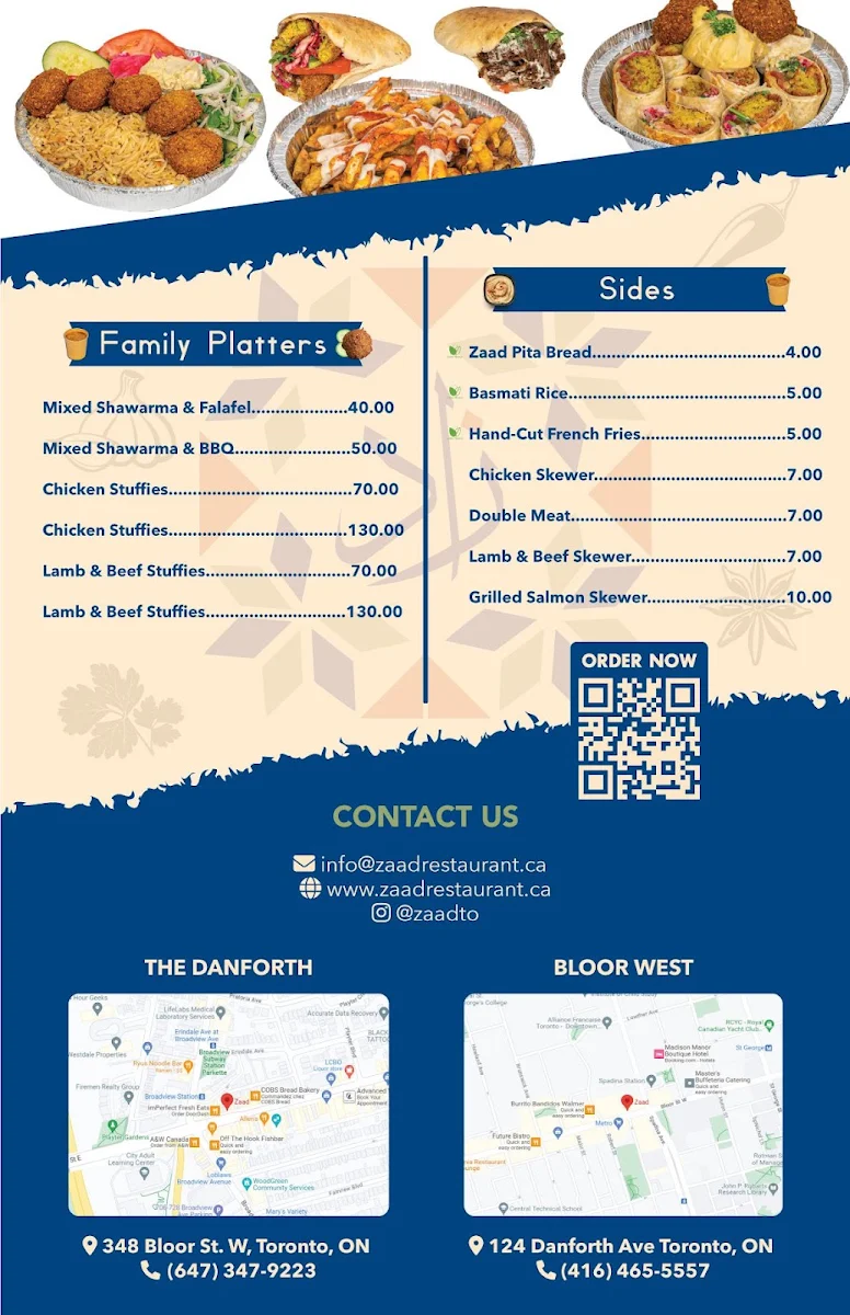 Menu, Zaad