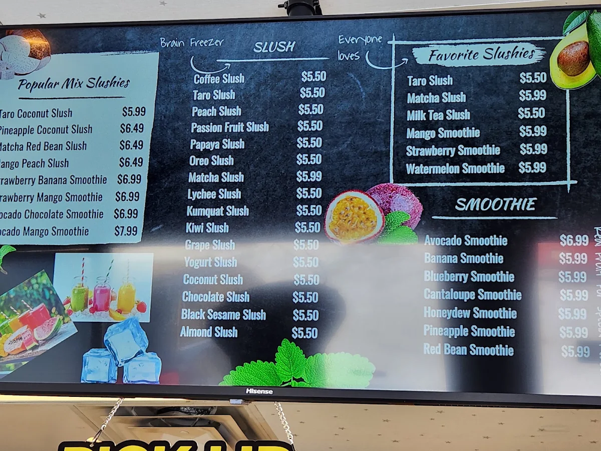 Menu, Tea Funny