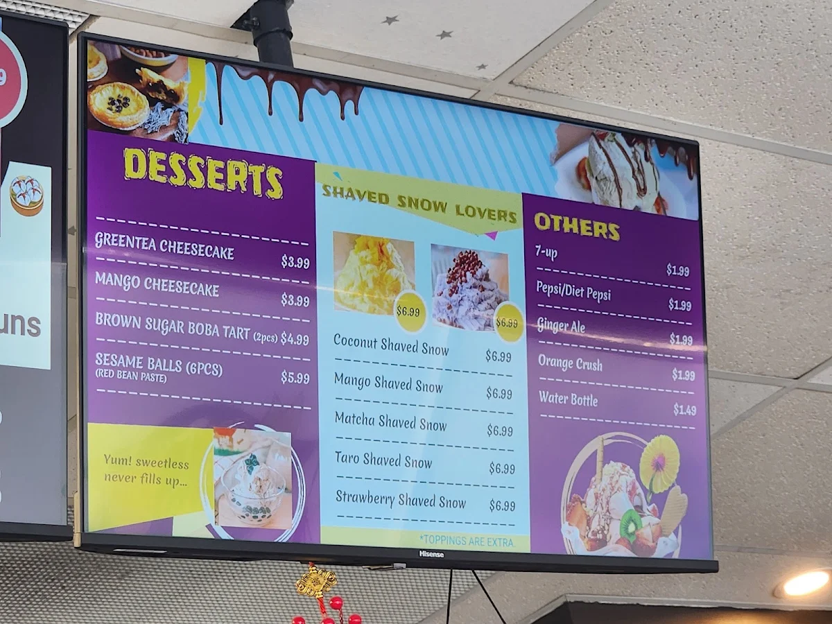 Menu, Tea Funny