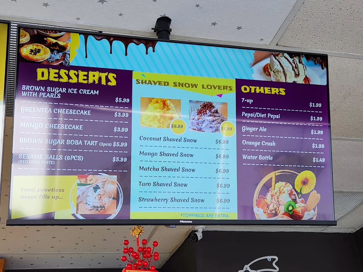 Menu, Tea Funny