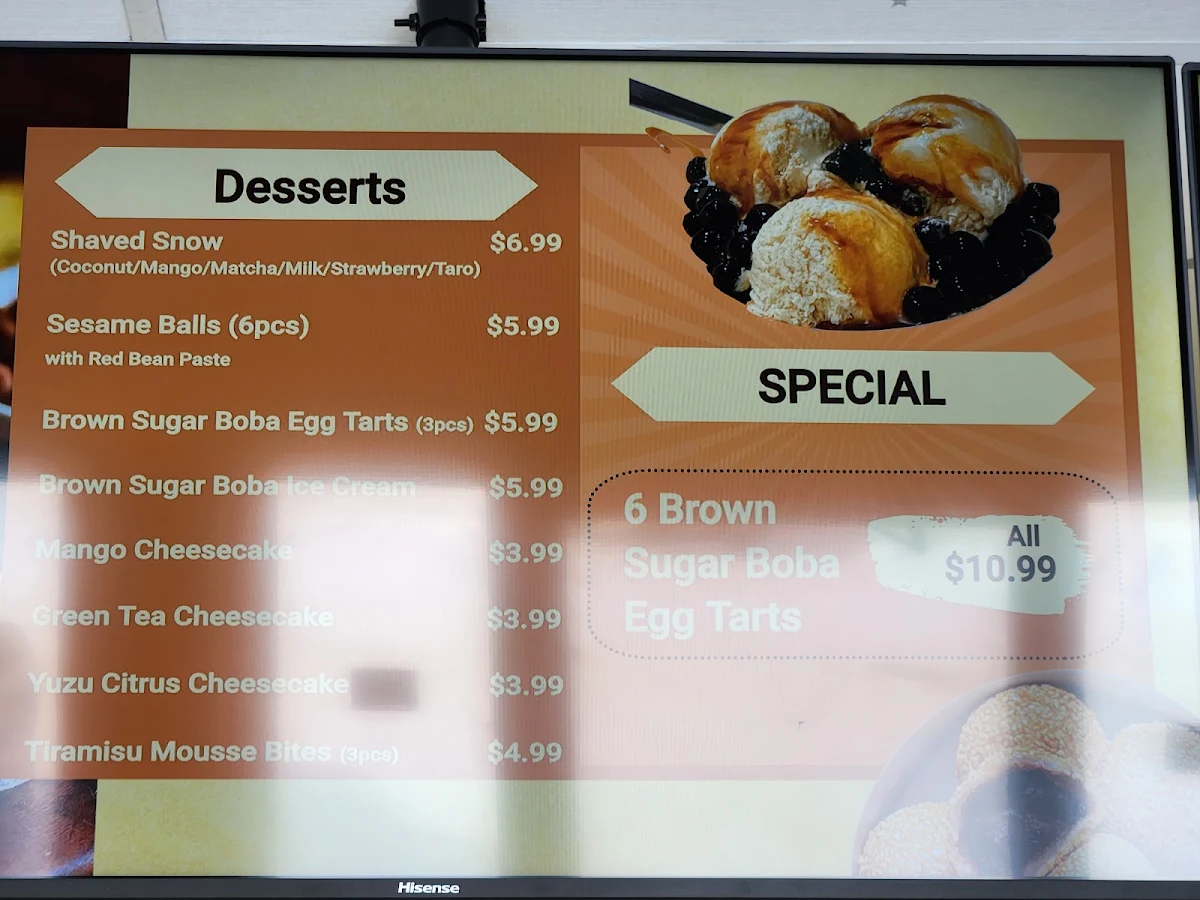 Menu, Tea Funny