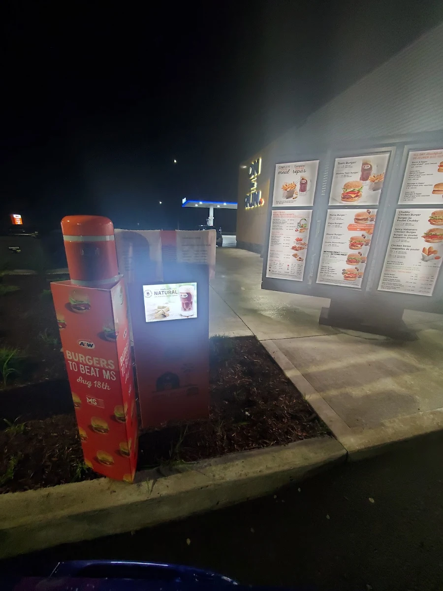 Menu, A&W Canada