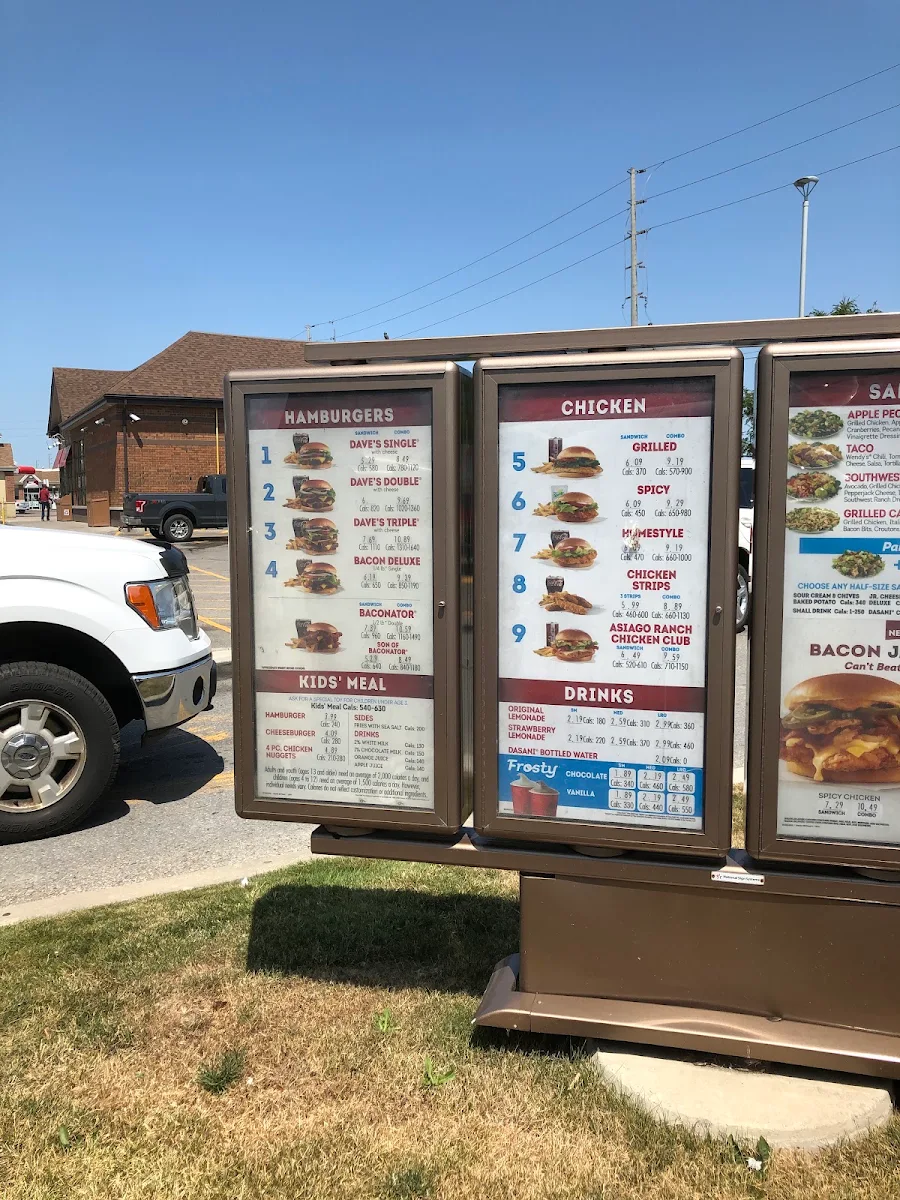 Menu, Wendy's