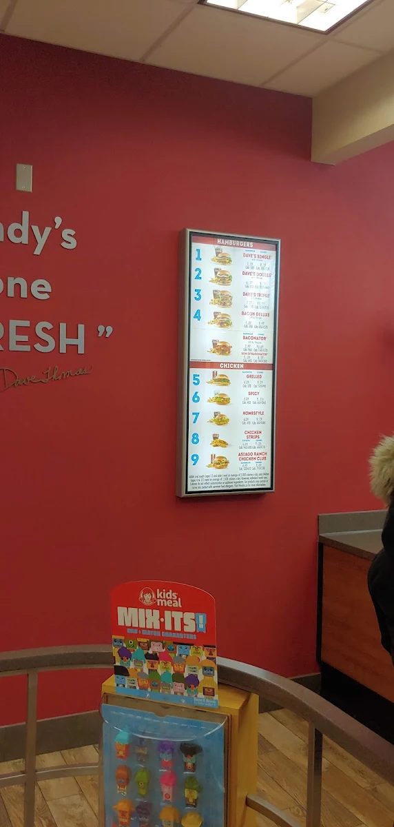 Menu, Wendy's