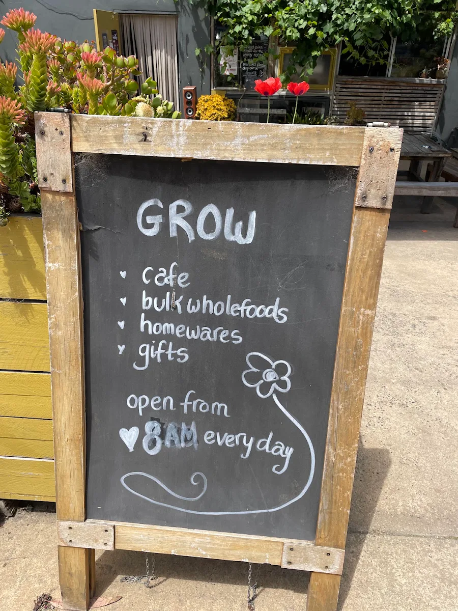 Menu, GROW - Anglesea