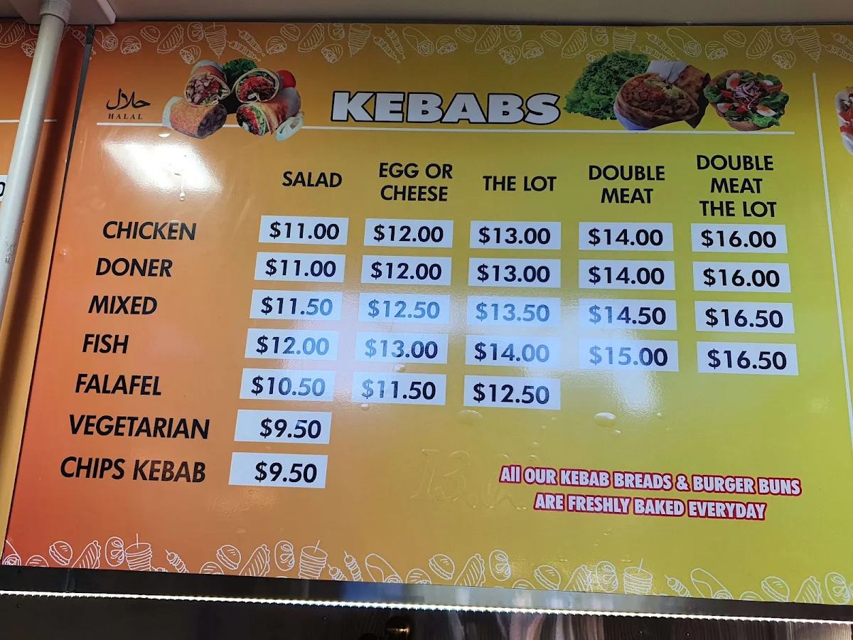 Menu, Kobani Kebab