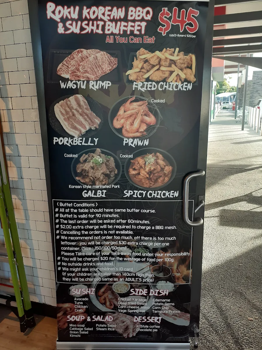 Menu, ROKU Sushi & Korean BBQ Bar