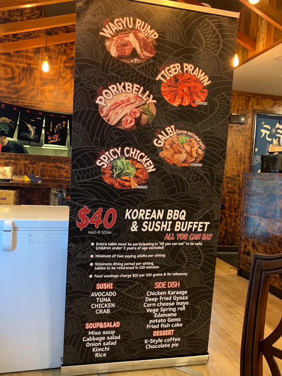 Menu, ROKU Sushi & Korean BBQ Bar