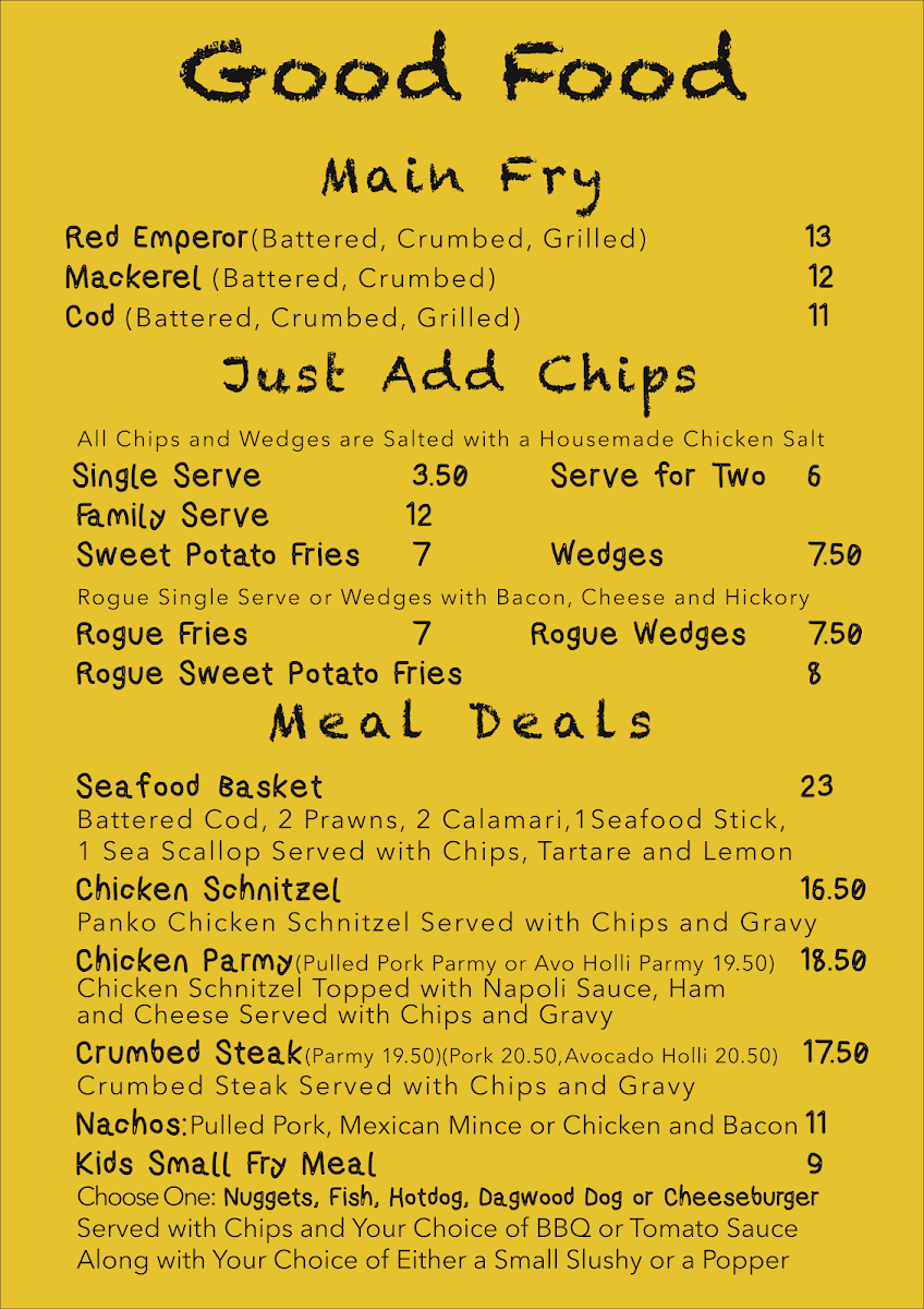 Menu, Just Add Salt Co