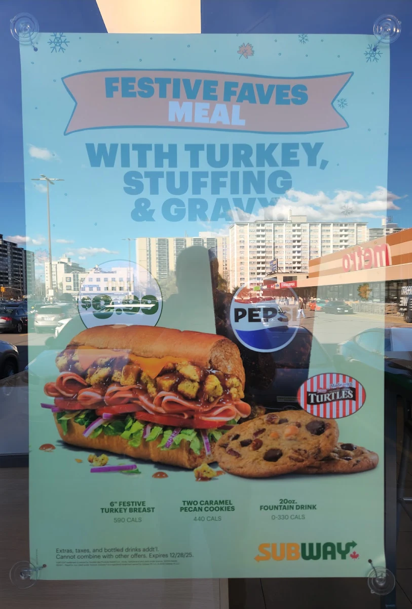 Menu, Subway