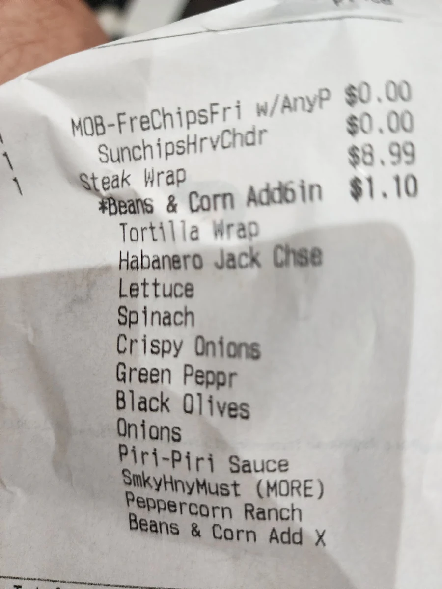Menu, Subway