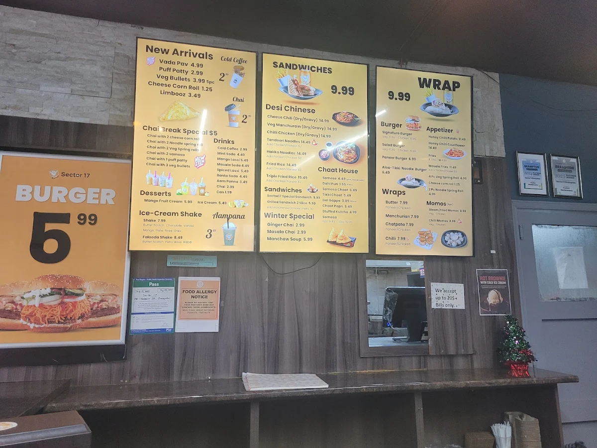 Menu, Sector 17